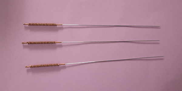 spiral needle with copper handle